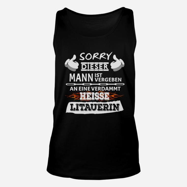 Lustiges Herren Unisex TankTop Vergeben an heiße Litauerin – Liebesbeweis Design