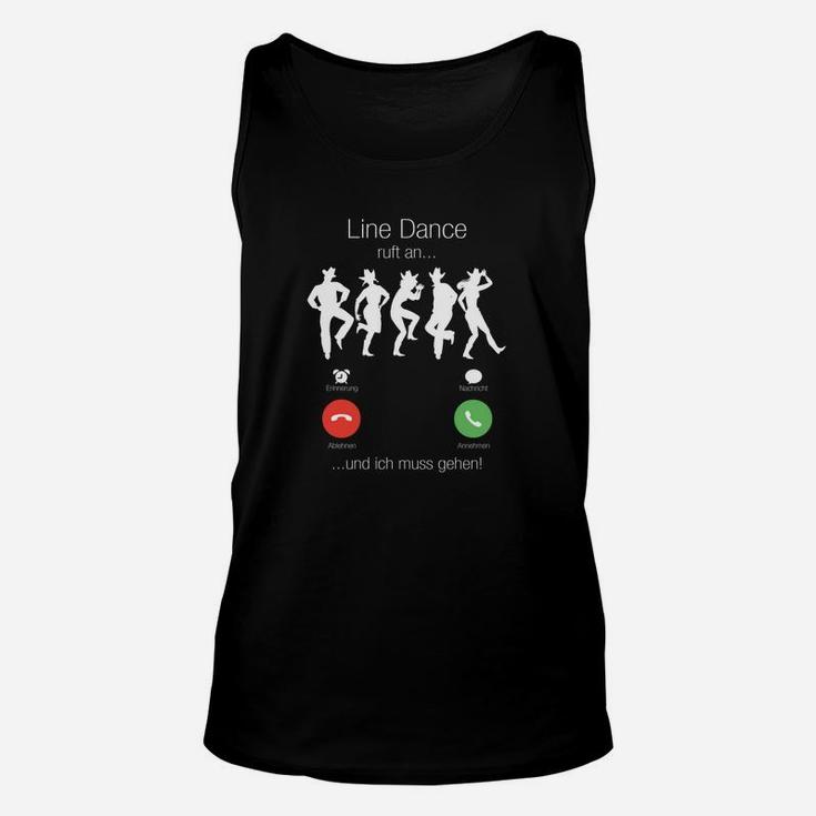 Lustiges Line Dance Unisex TankTop, Tanzen auf Knopfdruck Design