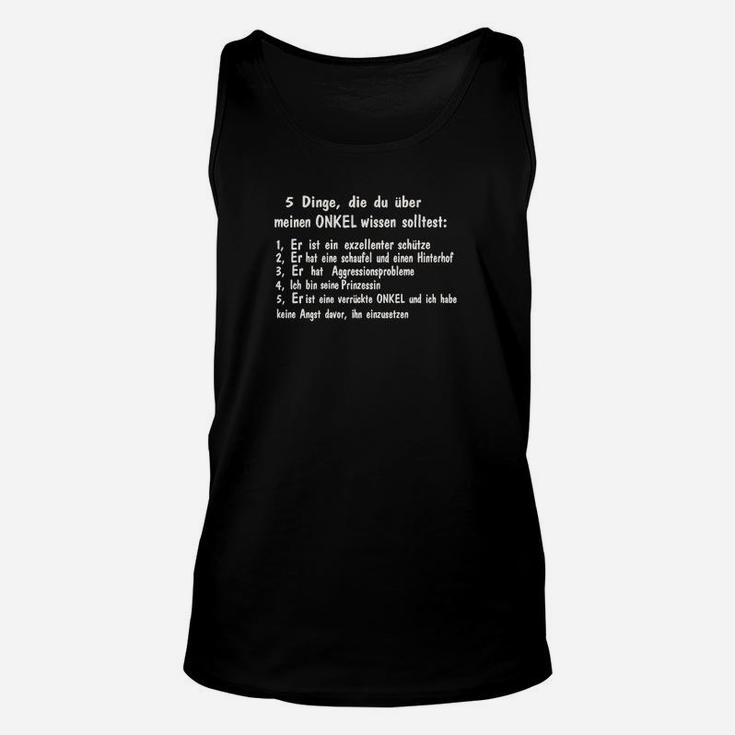 Lustiges Onkel-Spruch Unisex TankTop, Ideal für Neffen & Nichten