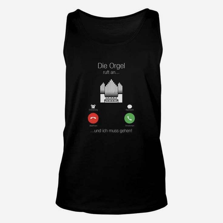 Lustiges Orgel Unisex TankTop Tastenmeister, Musiker Humor - Schwarz