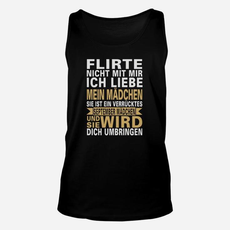 Lustiges September Mädchen Unisex TankTop, Verrückte Warnung Sprüche Tee