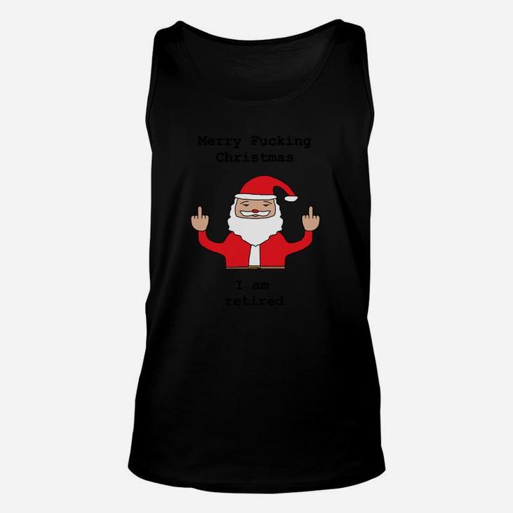 Lustiges Weihnachtsmann Grafik Unisex TankTop, Witziges Weihnachts-Unisex TankTop Schwarz