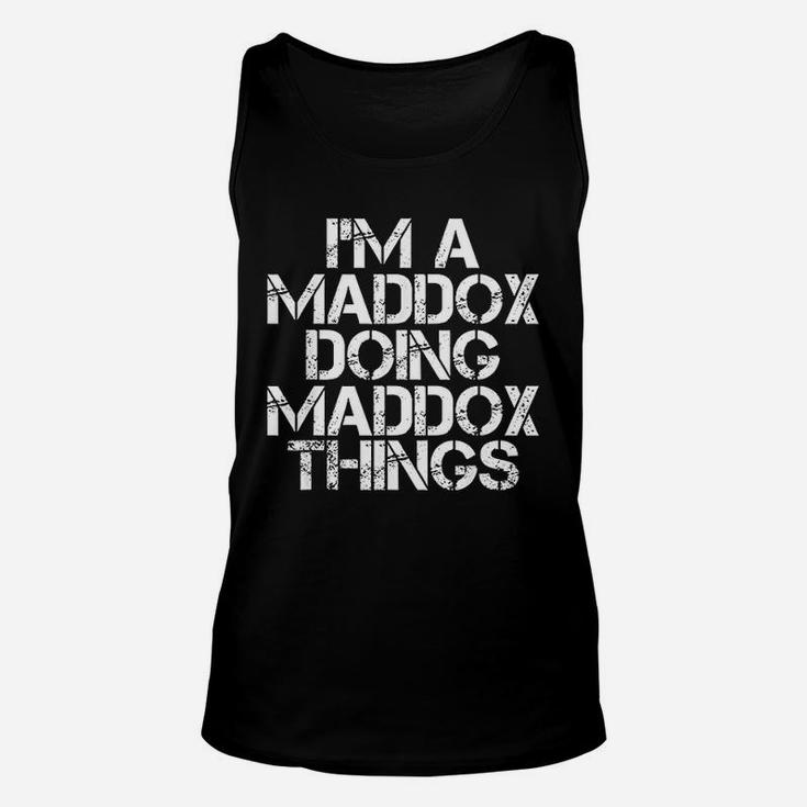 Maddox Funny Surname Family Unisex Tank Top