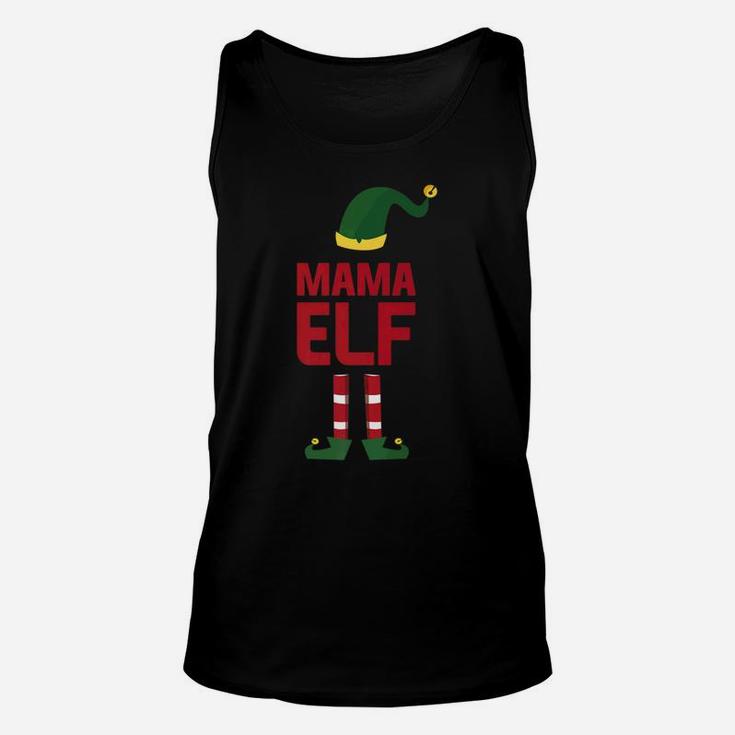 Mama Elf Christmas Season Dad Mom Matching Pajama Unisex Tank Top