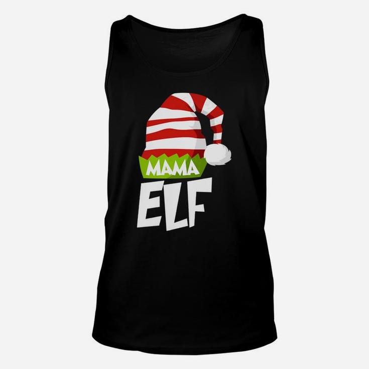 Mama Elf Family Christmas Matching Xmas Pajama Gift Unisex Tank Top