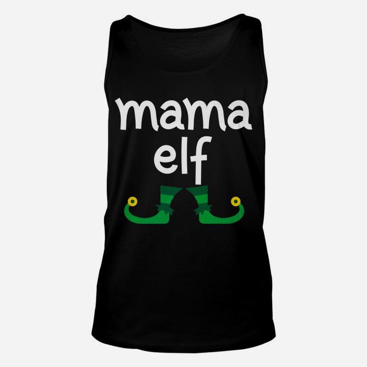 Mama Elf Funny Christmas Elf Costume Unisex Tank Top