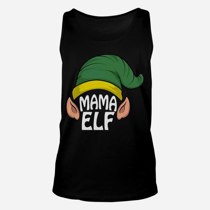 Mama Elf Funny Christmas Ugly Sweater Style Unisex Tank Top