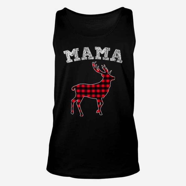 Mama Reindeer Matching Family Group Christmas Pj Tee Unisex Tank Top