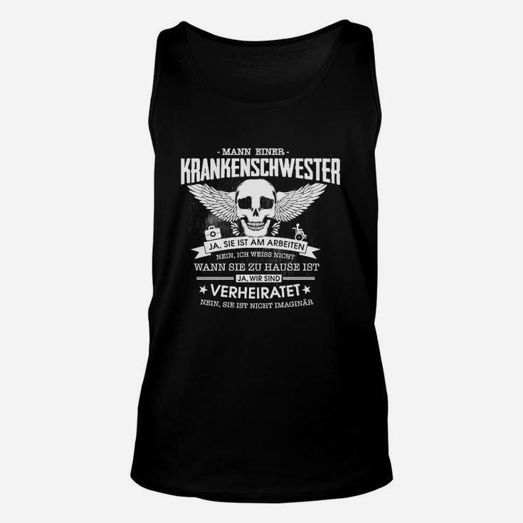 Mann einer Krankenschwester Unisex TankTop, Motivdruck für Pflegefamilie