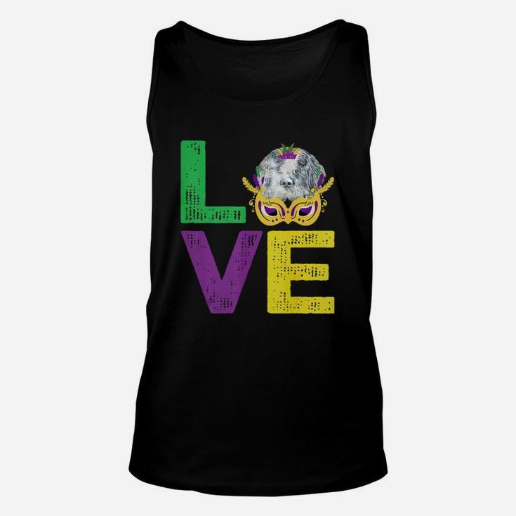 Mardi Gras Fat Tuesday Costume Love Newfoundland Funny Gift For Dog Lovers Unisex Tank Top