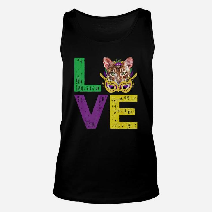 Mardi Gras Fat Tuesday Costume Love Toyger Funny Gift For Cat Lovers Unisex Tank Top