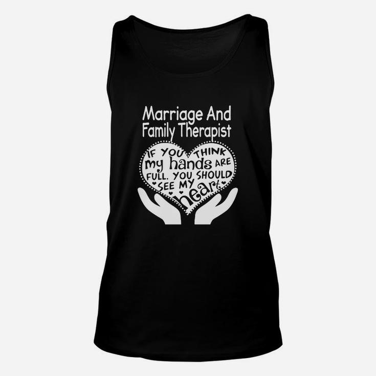 Marriage And Family Therapist Full Heart Job Unisex Tank Top