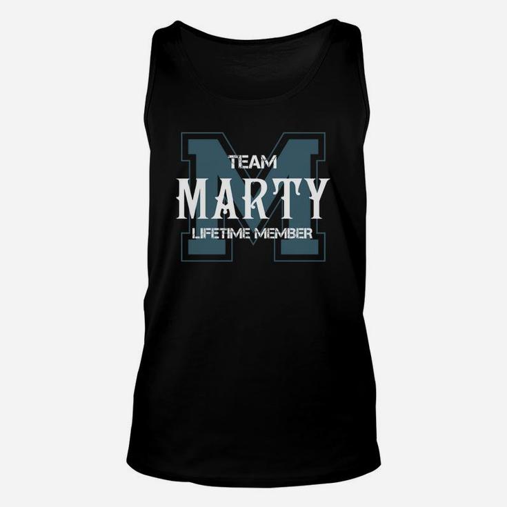 Marty Shirts - Team Marty Lifetime Member Name Shirts Unisex Tank Top