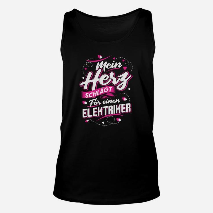 Mein Herz Schlägt Für Einen Elektriker Unisex TankTop