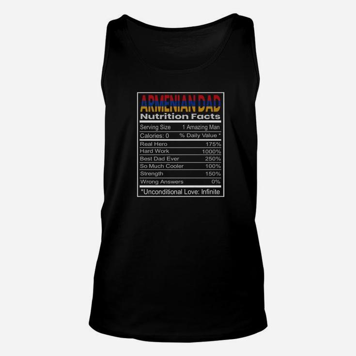 Mens Armenian Dad Nutrition Facts Fathers Day Gift Unisex Tank Top