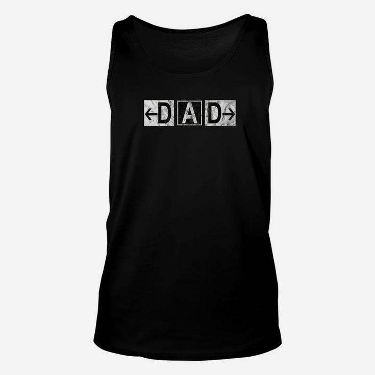 Mens Dad Airport Taxiway Sign Pilot Fathers Day 2019 Vintage Bw Premium Unisex Tank Top
