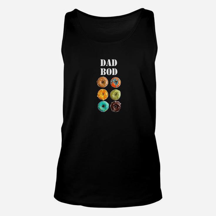 Mens Dad Bod Funny Donut Six Pack Daddy Gym Gift Unisex Tank Top