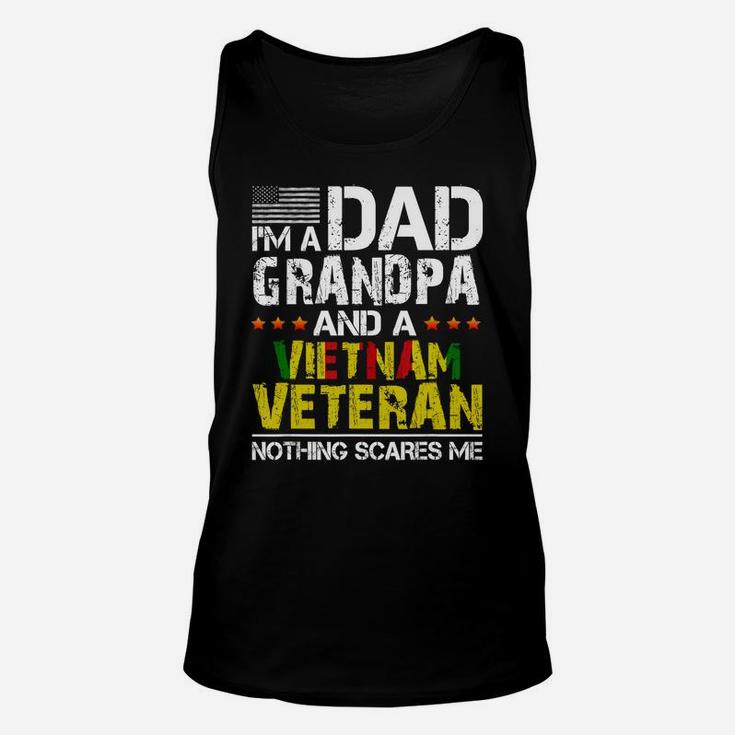 Mens Dad Grandpa Vietnam Veteran Vintage Mens Fathers Day Gifts T-shirt Unisex Tank Top