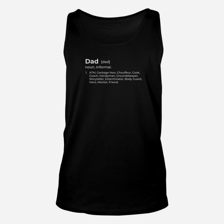 Mens Dad Noun Dictionary Atm Fathers Day Funny Premium Unisex Tank Top