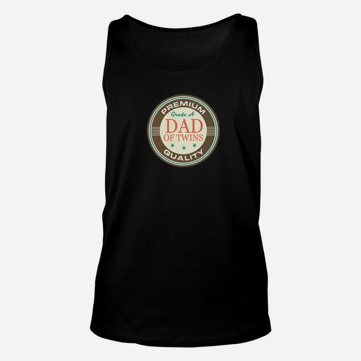 Mens Dad Of Twins Fathers Day Gift For Daddy Premium Unisex Tank Top