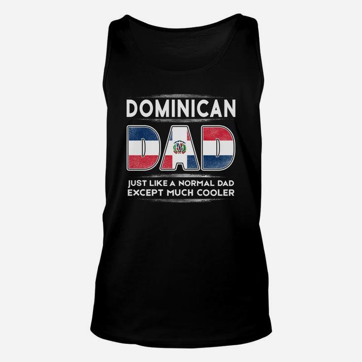 Mens Dominican Republic Dad Is Cooler Promoted To Daddy Unisex Tank Top