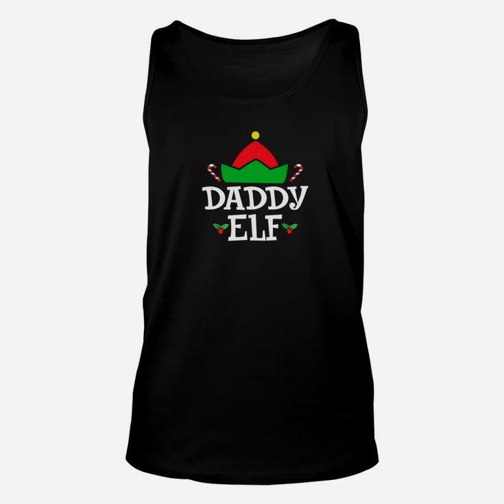 Mens Elf Daddy Matching Family Group Christmas Pajama Unisex Tank Top