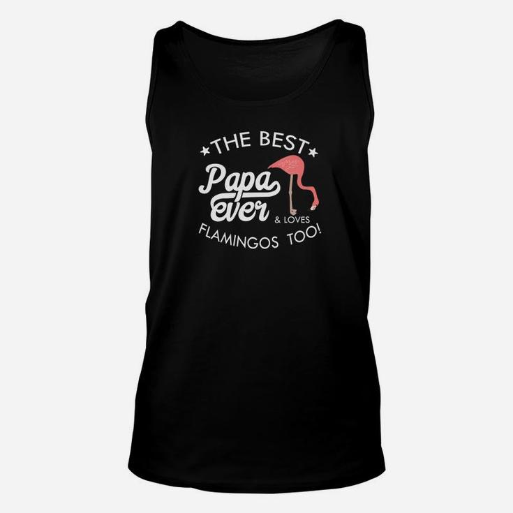 Mens Flamingo Gift Best Papa Ever Shirt Unisex Tank Top