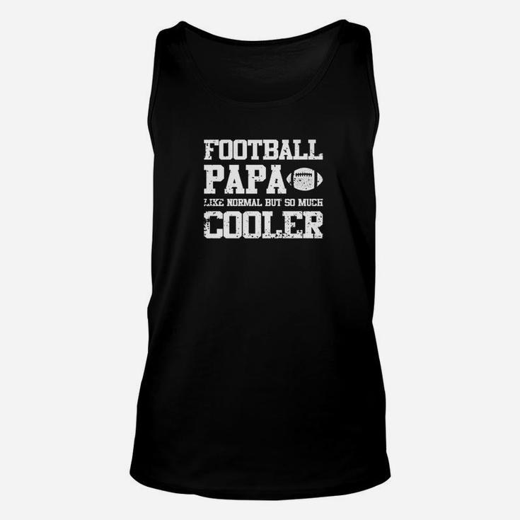 Mens Football Papa Funny Shirt Cool Gift Grandpa Dad Unisex Tank Top