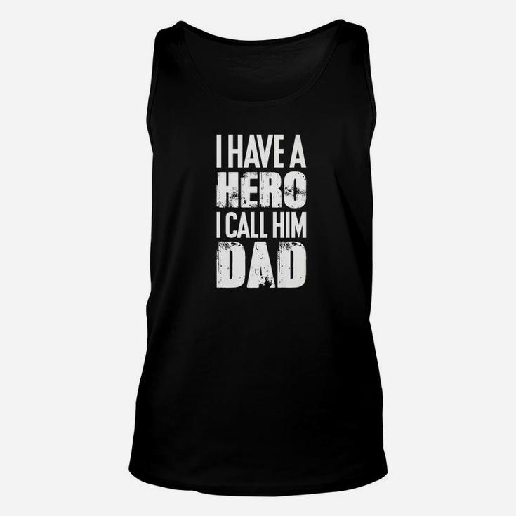 Mens Hero Dad Awesome And Funny Fathers Day Gift For Your Dad Premium Unisex Tank Top