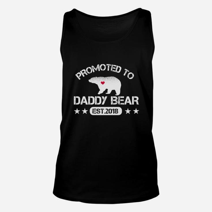 Mens Mens Promoted To Daddy Bear Est 2018 New Dad Gift Unisex Tank Top