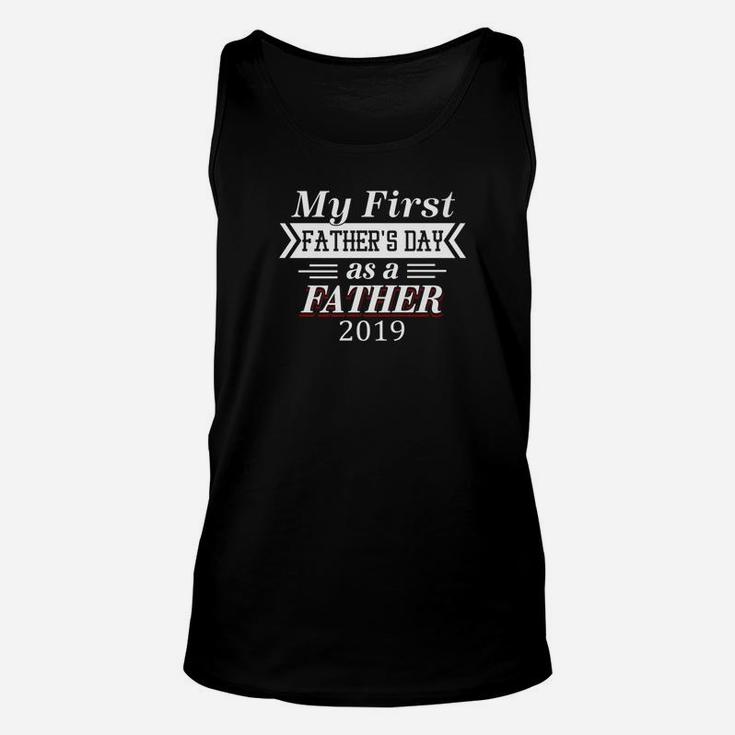 Mens My First Fathers Day As A Father For Fathers Day Premium Unisex Tank Top