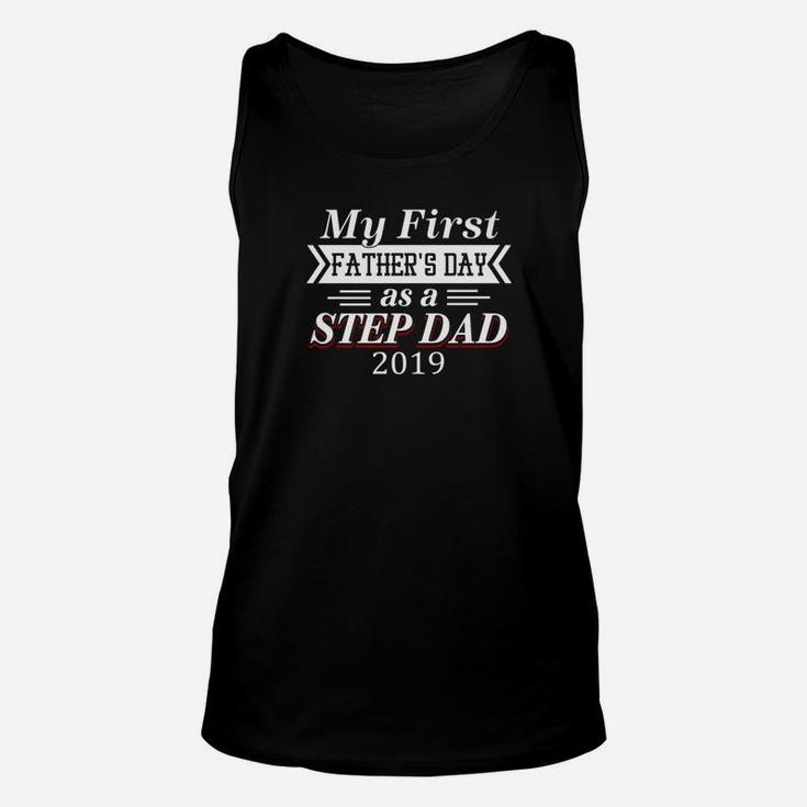 Mens My First Fathers Day As A Step Dad For Fathers Day Premium Unisex Tank Top
