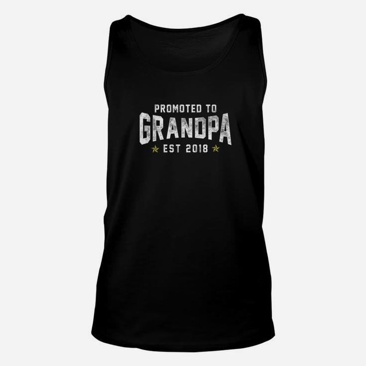 Mens Promoted To Grandpa Premium New Daddy Apparel Unisex Tank Top