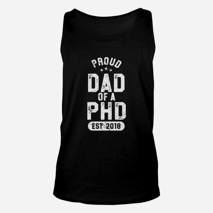 Mens Proud Dad Of Phd Shirt Doctor Medicine 2018 Graduate Senior Unisex Tank Top
