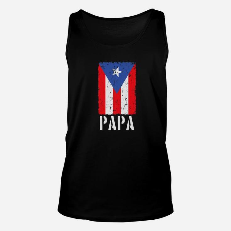 Mens Puerto Rican Papa Puerto Rico Flag Unisex Tank Top