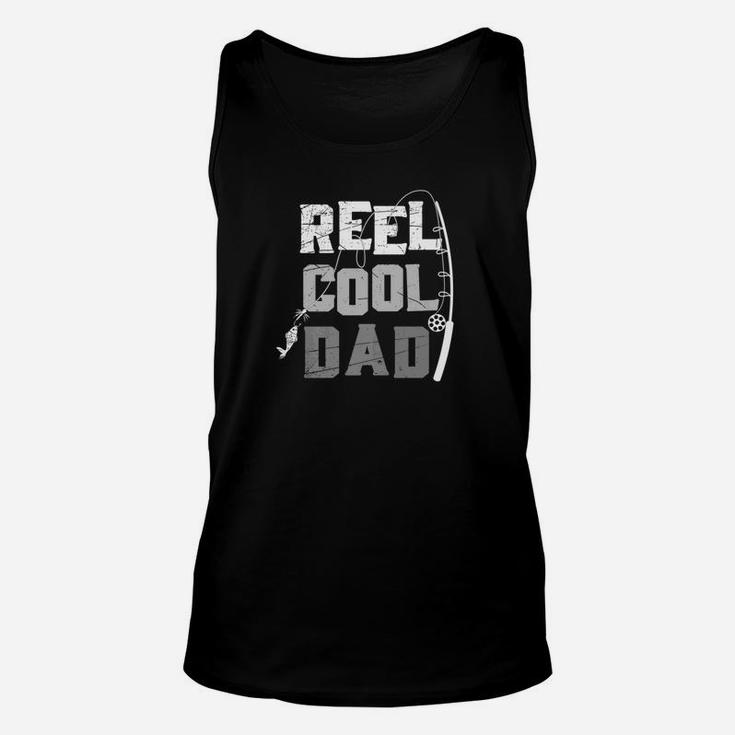 Mens Reel Cool Dad Fishing Daddy Fathers Day Gift Unisex Tank Top