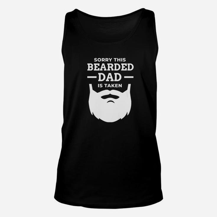 Mens Sorry This Bearded Dad Is Taken Funny Gift For Father Unisex Tank Top