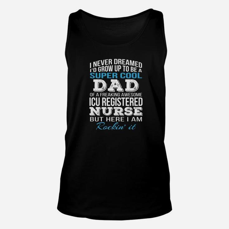 Mens Super Cool Icu Registered Nurses Dad Fathers Day Unisex Tank Top
