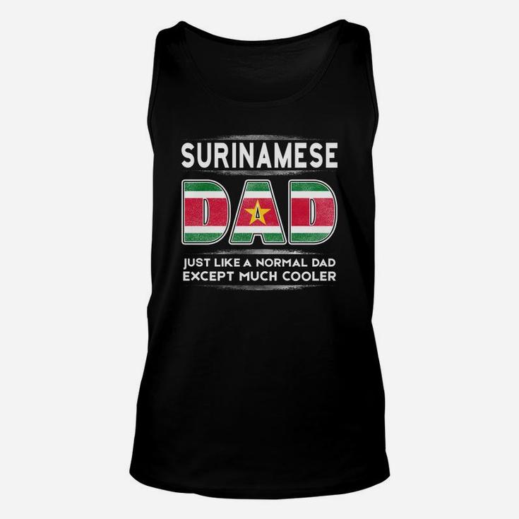 Mens Suriname Dad Is Cooler Promoted To Daddy Unisex Tank Top
