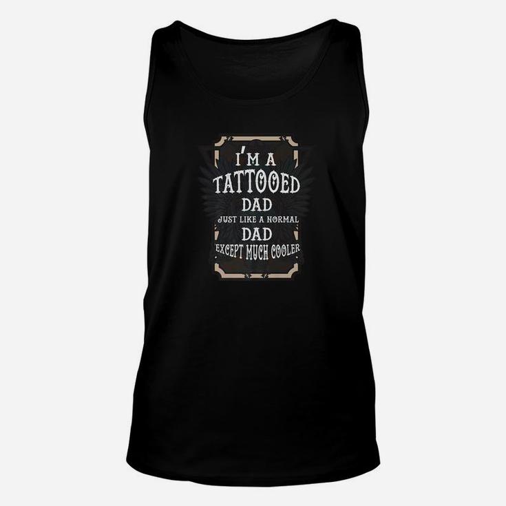 Mens Tattoo Dad Much Cooler Fathers Day Gif Premium Unisex Tank Top