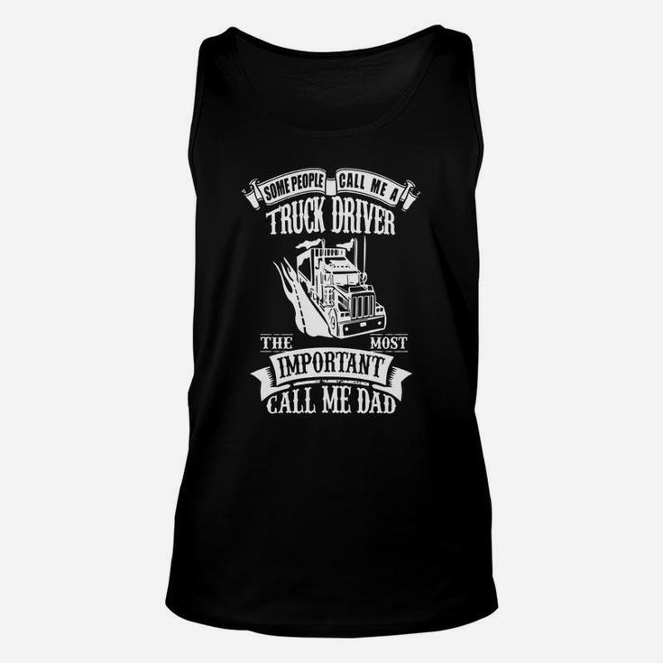 Mens Truck Driver Dad Gift For Fathers Day Trucker T Shirt Unisex Tank Top