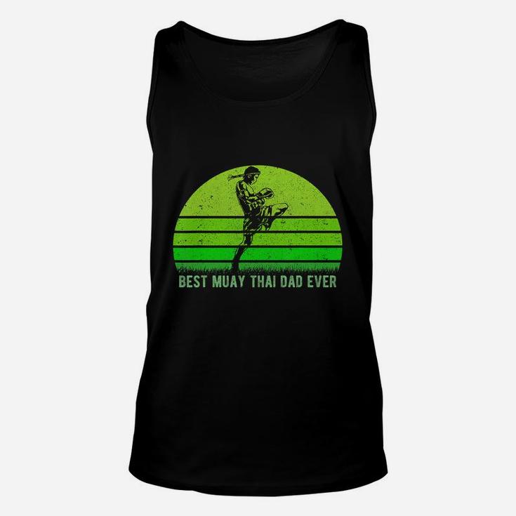 Mens Vintage Retro Best Muay Thai Dad Ever Funny Dadfather's Day T-shirt Unisex Tank Top
