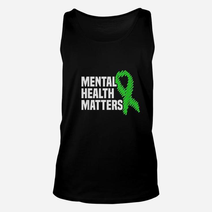 Mental Health Matters Green Ribbon Mental Health Unisex Tank Top