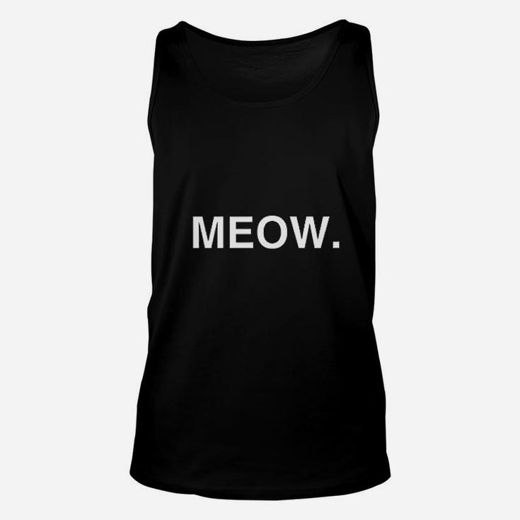 Meow Funny Minimalist Pet Kitten Cat Lover Gift Unisex Tank Top