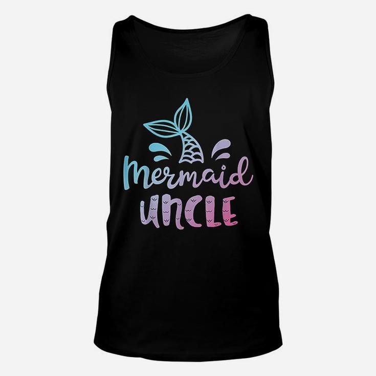 Mermaid Uncle Funny Merman Family Matching Birthday Gifts Unisex Tank Top
