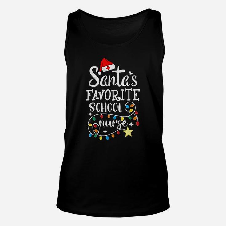 Merry Christmas Nurse Crew Rn Santa's Favorite School Nurse Unisex Tank Top