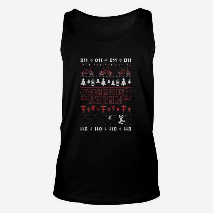 Merry Christmas The Upside Down Ugly Christmas Unisex Tank Top