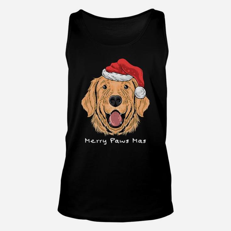 Merry Paws Mas Funny Dog Lover Christmas Unisex Tank Top