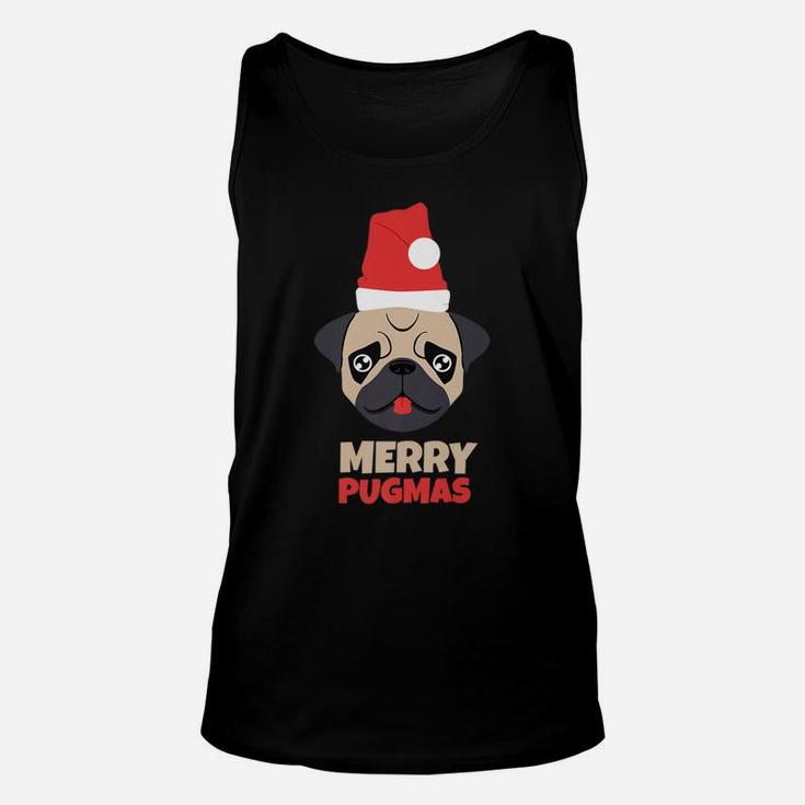 Merry Pugmas Pug Dog Funny Ugly Christmas Gift Unisex Tank Top