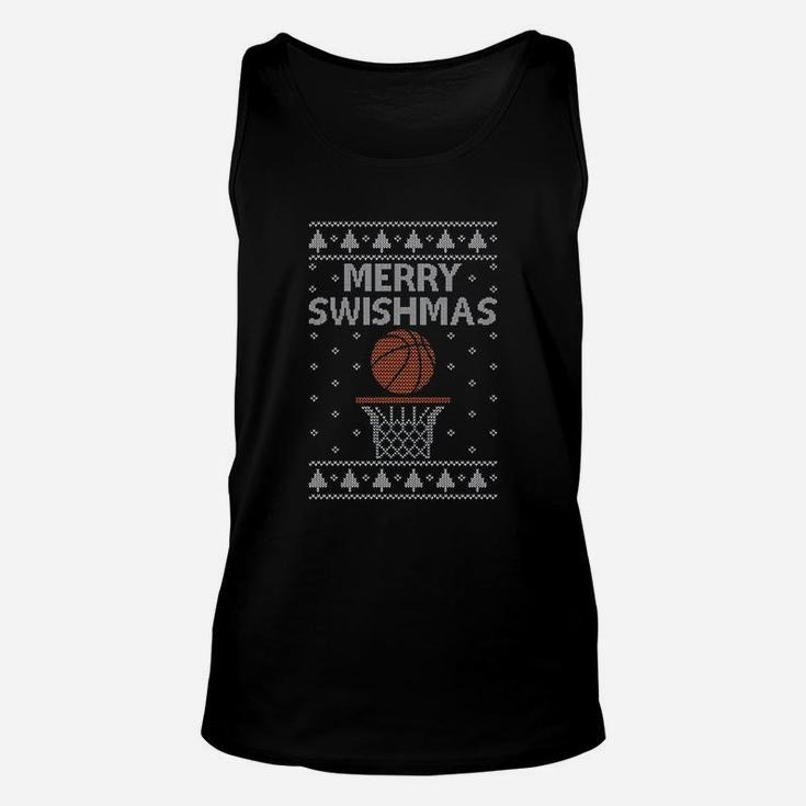 Merry Swishmas Basketball Christmas Unisex Tank Top